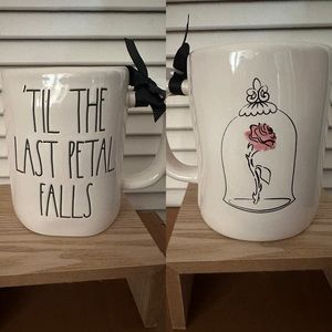 Rae Dunn Beauty and the Beast Til the Last Petal Falls Mug